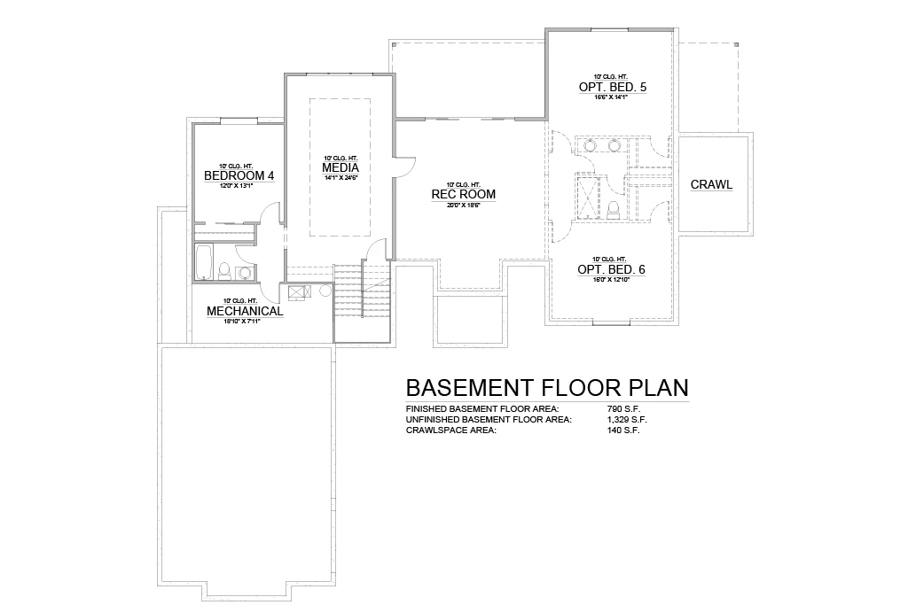 Cottonwood basement floor plan